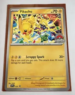 Pikachu Promo 2025 World Championships SVP EN 225 Pokemon Card Worlds - Image 1