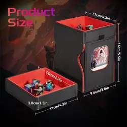 MTG Deck Box for Commander Display, on Top with Dice Storage, Trading Card Stora - Image 3