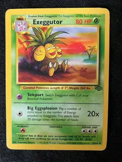 Exeggutor Teleport/Big Eggsplosion 80 HP Pokemon Jungle TCG Card 35/64 - Image 1