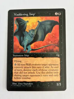 Magic The Gathering MTG MADDENING IMP Tempest NM Near Mint - Image 1