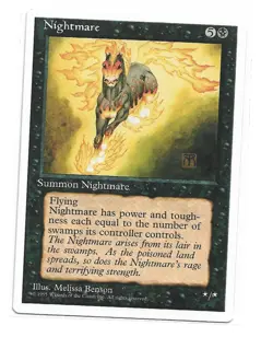 Magic the Gathering ~ MTG ~ Nightmare ~ Fourth Edition ~ 4Ed ~ MP - Image 1