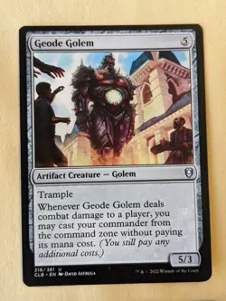 GEODE GOLEM-MTG: COMMANDER LEGENDS-BALDUR'S GATE-316/361 UNCOMMON - Image 1