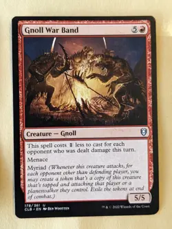 GNOLL WAR BAND-MTG: COMMANDER LEGENDS-BALDUR'S GATE-178/361 UNCOMMON - Image 1