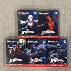 SDCC 2025 Magic The Gathering MTG Spider-Man Welcome Deck Complete Set Of 5 New - Image 1