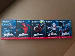 SDCC 2025 Magic The Gathering MTG Spider-Man Welcome Deck Complete Set Of 5 New - Image 1