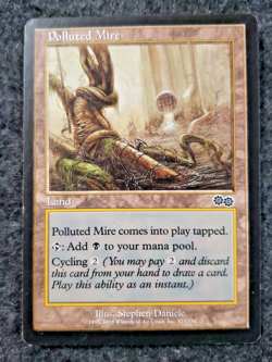 MTG Polluted Mire Urza's Saga Regular Common - mint- NO play ..........(DS3D1K6) - Image 1