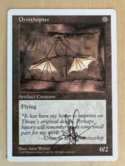 MTG ARTIST PROOF WB Ornithopter Time Walk AP Sketch Art Amy WEBER Magic - Image 2