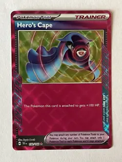 Hero's Cape 152/162 Temporal Forces Ace Spec Holo Pokemon - Image 1