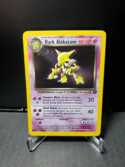 Pokemon TCG Dark Alakazam 1/82 Team Rocket Vintage Holo WOTC 1999-2000 HP - Image 1