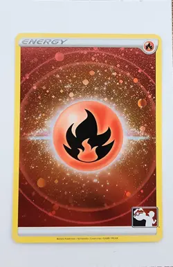Fire Energy Cosmos Holo Swirl Pokemon Prize Pack Series 3 - Image 2