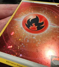 Fire Energy Cosmos Holo Swirl Pokemon Prize Pack Series 3 - Image 4