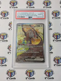2024 Pokemon TCG: TWM EN - Bloodmoon Ursaluna Ex SIR 216/167 PSA 10 Gem Mint 💎 - Image 1