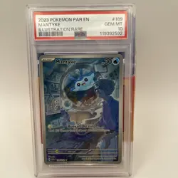 Mantyke 189/182 PSA 10 Gem Mint - PAR-EN Paradox Rift Illustration Rare Pokemon - Image 1