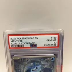 Mantyke 189/182 PSA 10 Gem Mint - PAR-EN Paradox Rift Illustration Rare Pokemon - Image 2