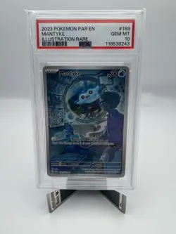 Mantyke 189/182 PSA 10 Gem Mint - PAR-EN Paradox Rift Illustration Rare Pokemon - Image 1