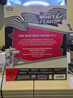 White Flare Pokemon Binder Collection Sealed Box w/ 5 Booster Packs - Image 2