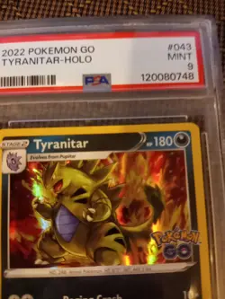 2022 POKEMON GO #43 TYRANITAR HOLO PSA 9 - Image 2