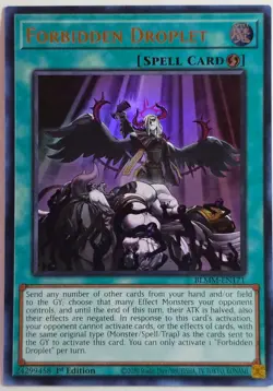 Yugioh Forbidden Droplet BLMN-EN171 Ultra Rare 1st Edition - Image 1