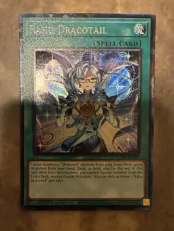 Yugioh! TCG - Rahu Dracotail - Collectors Rare - Justice Hunters - JUSH-EN009 - Image 1