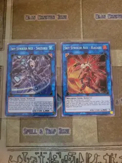 YUGIOH SKY STRIKER ACE KAGARI MP SECRET MP19 + SHIZUKU MP19 SECRET 1ST ED MP - Image 1