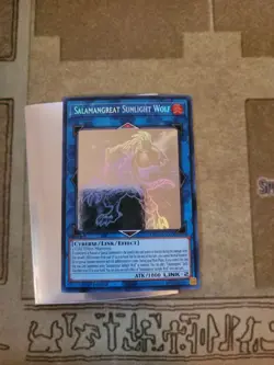 YUGIOH SALAMANGREAT SUNLIGHT WOLF LD10-EN000 GHOST RARE 1ST ED NM - Image 2