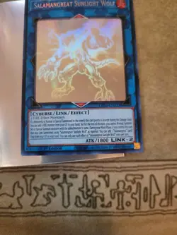 YUGIOH SALAMANGREAT SUNLIGHT WOLF LD10-EN000 GHOST RARE 1ST ED NM - Image 4