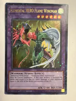 1X NM Elemental HERO Flame Wingman HAC1-EN019 Duel Terminal Ultra Rare Yugioh - Image 1