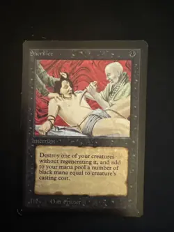 MTG Sacrifice Limited Edition Beta Card - Image 1