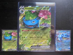 Pokemon TCG Venusaur EX Blastoise Ex Stellar Crown Stamped Promo + JUMBO card. - Image 1