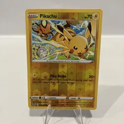 Pikachu 049/195 Silver Tempest Reverse Holo Pokemon TCG Trading Card Game - Image 1