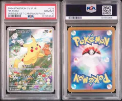 PSA10 Pikachu Promo Summer has come to Pok ka Pok ka Pokemon Card PSA10 - Image 1