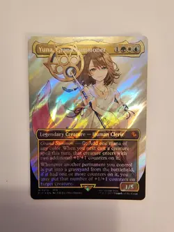Yuna, Grand Summoner MINT Borderless Surge Foil FIC MTG #0216 - Image 1