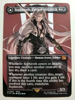Sephiroth Fabled SOLDIER/Sephiroth One-Winged Angel ALT Final Fantasy NM ENG MTG - Image 1
