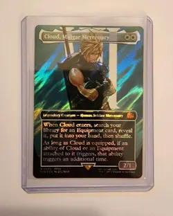 Cloud, Midgar Mercenary MINT Borderless Surge Foil FIC MTG #0520 - Image 3