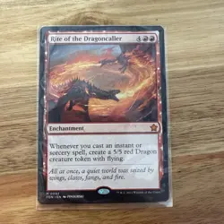 MTG Rite of the Dragoncaller - Magic Foundations NM - 0092 - Image 1