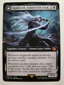 Sephiroth Fabled SOLDIER/Sephiroth One-Winged Angel EXT Final Fantasy NM ENG MTG - Image 1