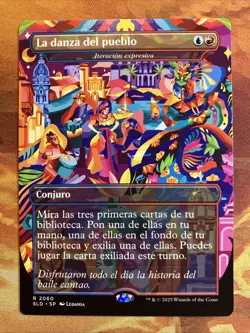 MTG Spanish Borderless La danza del pueblo - Expressive Iteration Nuestra Magia! - Image 1