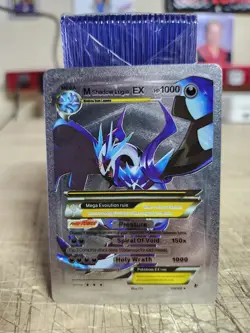 Mega M Shadow Lugia EX 159/300 Silver Foil Fan Made Pokemon - Image 1