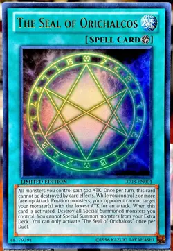 🔥 YUGIOH • THE SEAL OF ORICHALCOS • ULTRA RARE • LC03-EN001 • LIMITED • NM 🔥 - Image 1