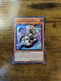 Dracotail Lukias JUSH-EN001 Ultra Rare 1st Edition Yugioh Justice Hunters - Image 1