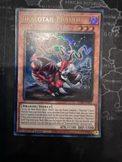 Dracotail Mululu Ultra Rare JUSH-EN005 Justice Hunters Yugioh! - Image 1