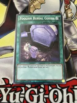 Yugioh Foolish Burial Goods RATE-EN065 Secret Rare 1st Ed LP - Image 1
