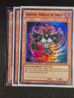 Yugioh 3x Blackwing - Hurricane the Tornado DRLG-EN029 1st Edition Super Rare NM - Image 1