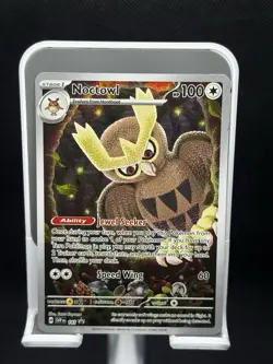 Pokemon TCG Noctowl #141 Promo Card Stellar Crown ETB, Near Mint/Mint (NM/MT) - Image 1