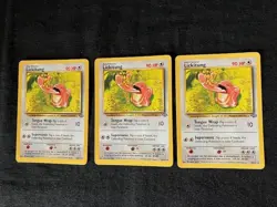 Lickitung Tongue Wrap/Supersonic 90 HP Pokemon Jungle TCG Card 38/64 - Lot of 3 - Image 2