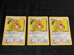 Lickitung Tongue Wrap/Supersonic 90 HP Pokemon Jungle TCG Card 38/64 - Lot of 3 - Image 3