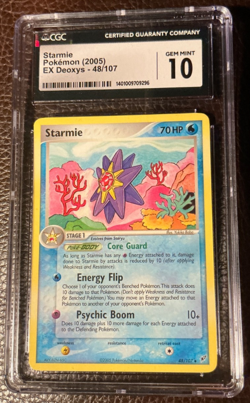 Starmie 48/107 - EX Deoxys - 2005 Pokemon Card - CGC 10 Gem 💎 Mint - Image 1