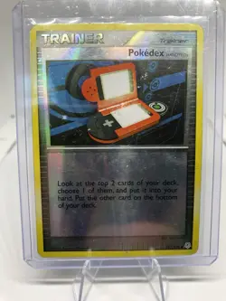 Pokemon Pokedex Trainer Card Holo Rare Trading Card Game 111/130 - Image 1