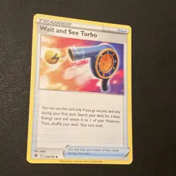 Pokemon Card 158/189 WAIT AND SEE TURBO - ASTRAL RADIANCE - UNCOMMON TCG - Image 1