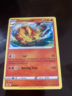 CENTISKORCH Fusion Strike 048/264 regular trading card Pokemon TCG - Image 1